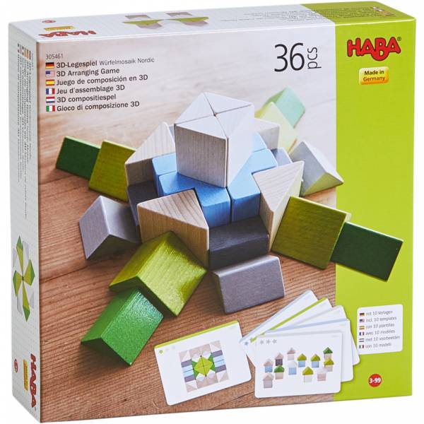 HABA 3D-Legespiel Würfelmosaik Nordic