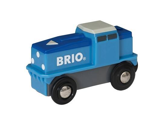 Blaue Batterie-Frachtlok