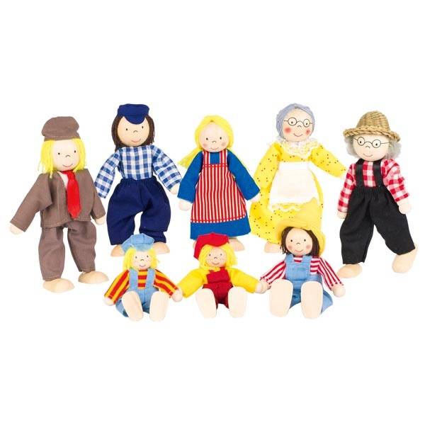 GOKI Biegepuppen Bauernfamilie II