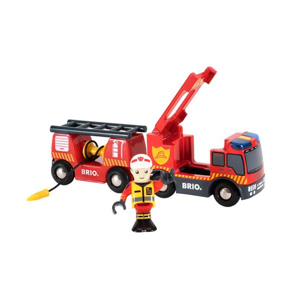 BRIO Feuerwehr-Leiterfahrzeug mit Licht & Sound