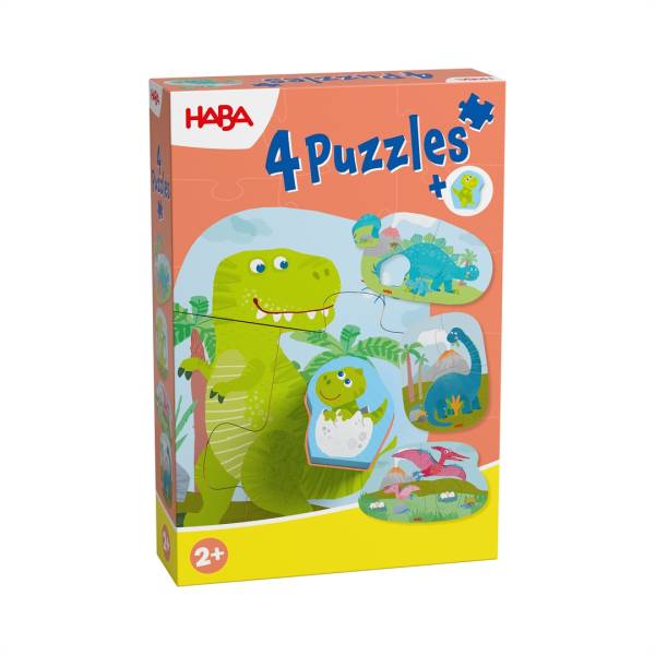HABA Puzzle Dinos mit Holzfigur Babydino