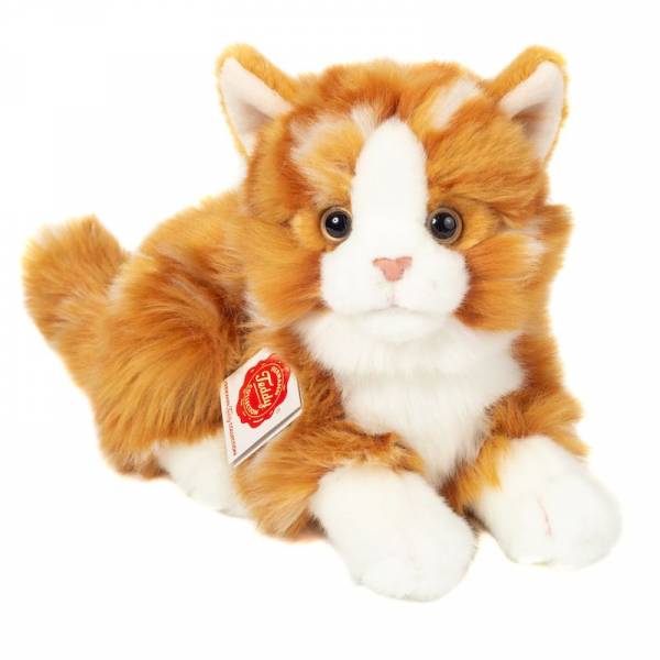 HERMANN TEDDY Katze liegend rot getigert 20 cm