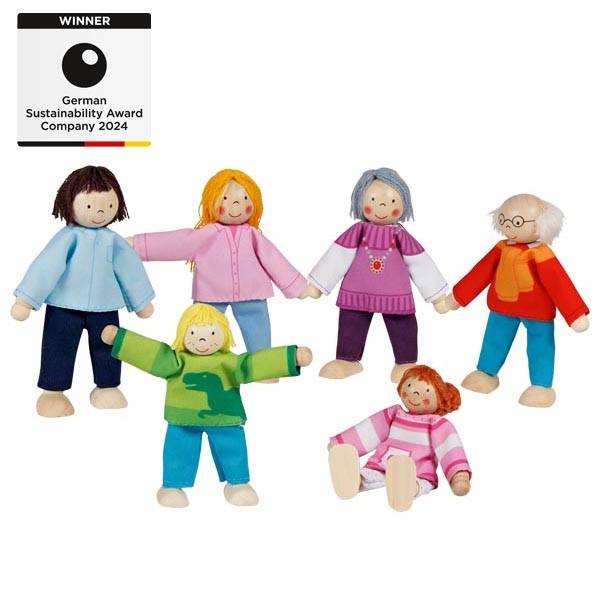 GOKI Biegepuppen Moderne Familie