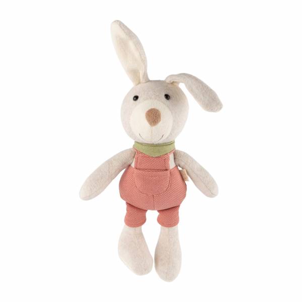 SIGIKID Kuscheltier Hase mit Latzhose, magohany