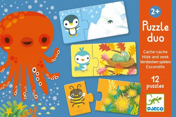 DJECO Duo Puzzle: Verstecken und Suchen