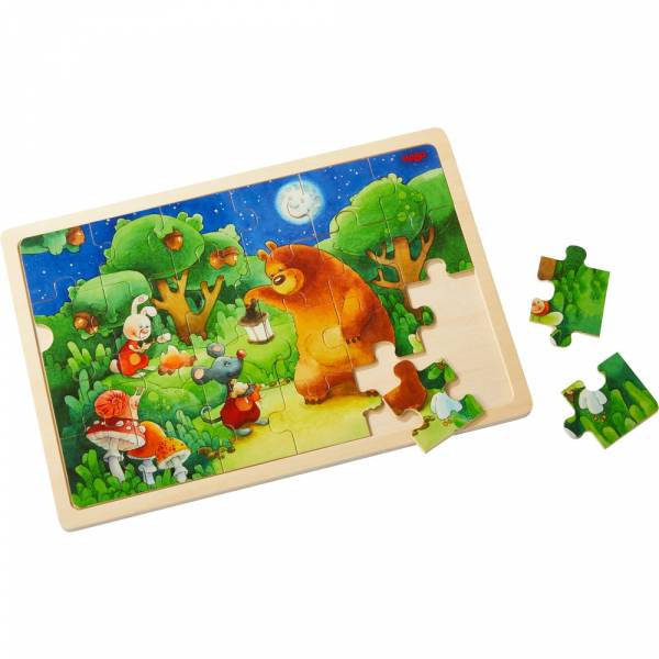Holzpuzzle Nachtwächterbär