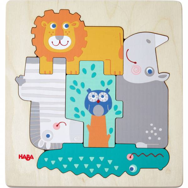 HABA Holzpuzzle Tierisch wild