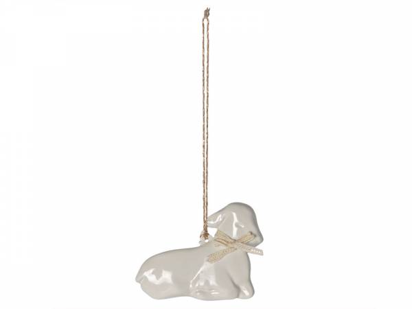 MAILEG Metallornament, Lamm-White,