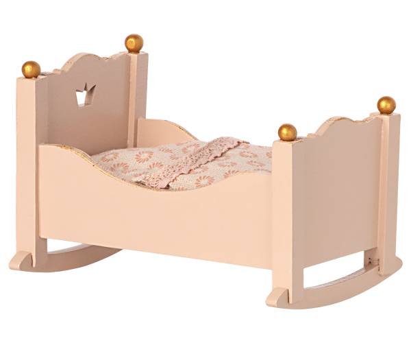 MAILEG Maileg Cradle, Baby mouse - Rose