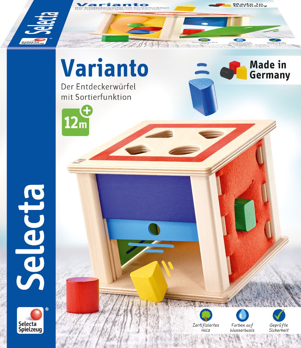 Goki Holz-Sortierbox LOVE - Retro Steckspiel Für Kinder Ab 12 Monaten