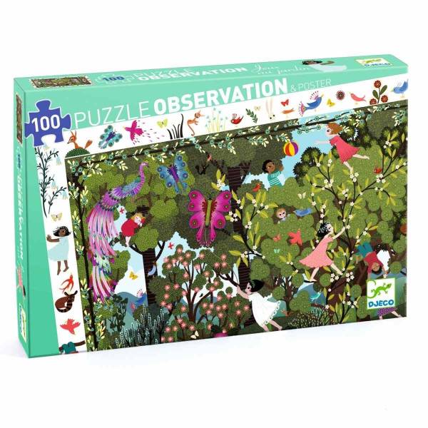 DJECO Wimmelpuzzle: Garten - 100 Teile