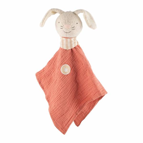 SIGIKID Baby Musselin Schnuffeltuch Hase, korallrosa