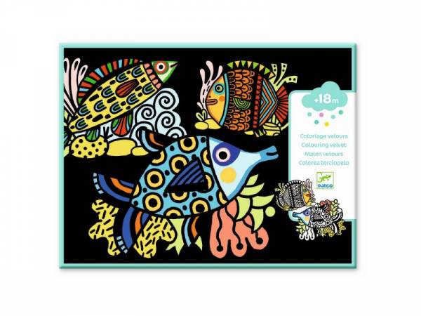 Malen Velours "Wunderschöne Fische"