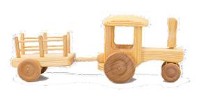 Traktor mit Anhänger groß