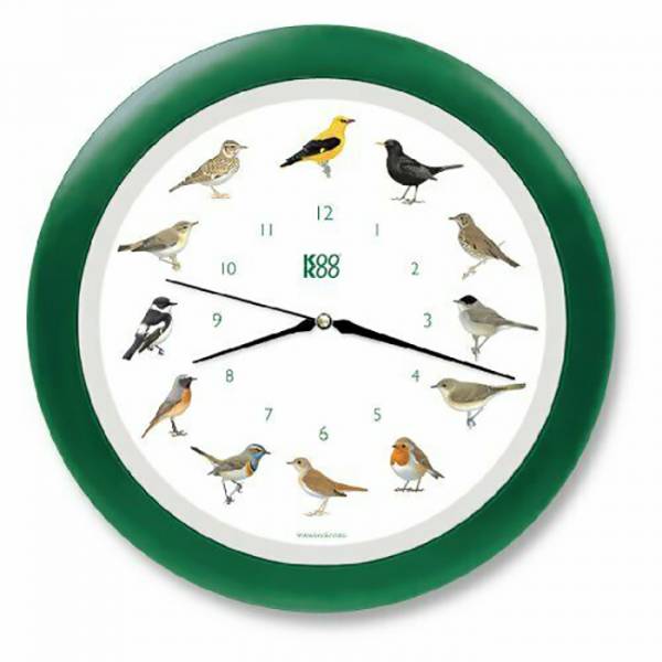 Wanduhr Singvögel