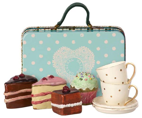Koffer Kuchen & Geschirr für 2