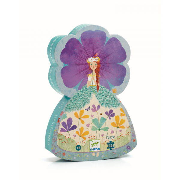 DJECO Silhouette Puzzle (36 Teile) Prinzessin des Frühlings