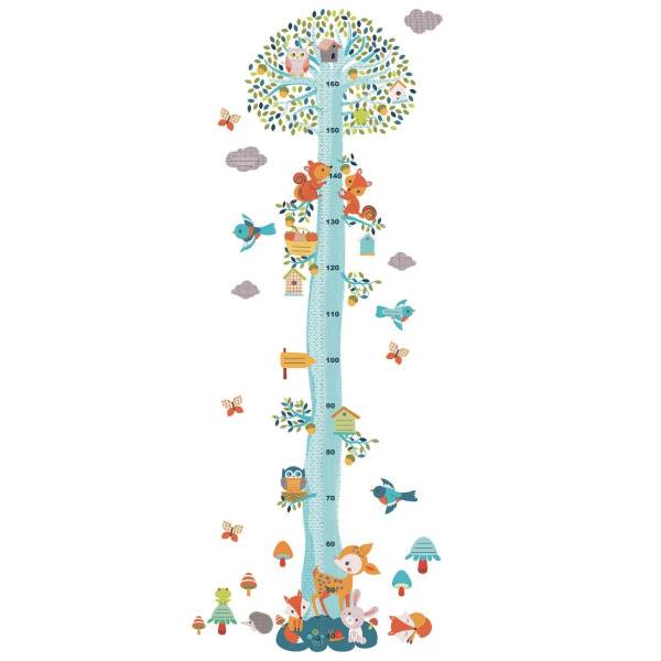 DJECO Wandsticker Messlatte: Waldfreunde