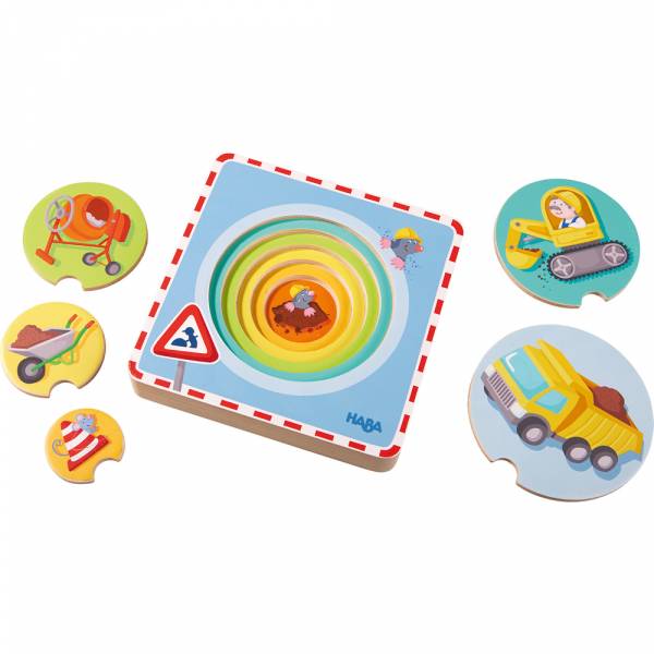 HABA Holzpuzzle Baustellen-Spaß