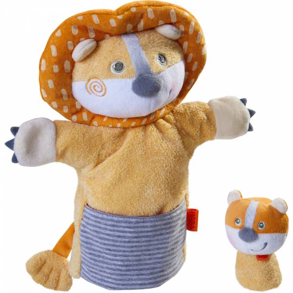 HABA Handpuppe Löwe mit Baby