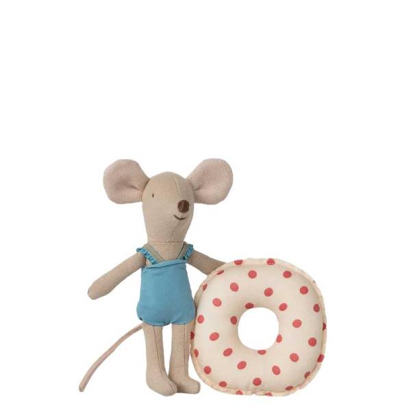 MAILEG kleine Strandmaus mit Schwimmring