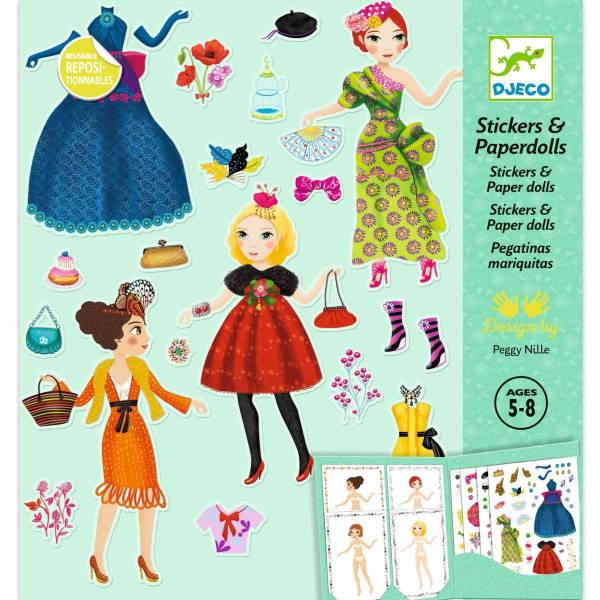 DJECO Sticker & Paperdolls "Todschick"