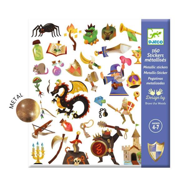 DJECO Metallic-Sticker Fantastisches Mittelalter