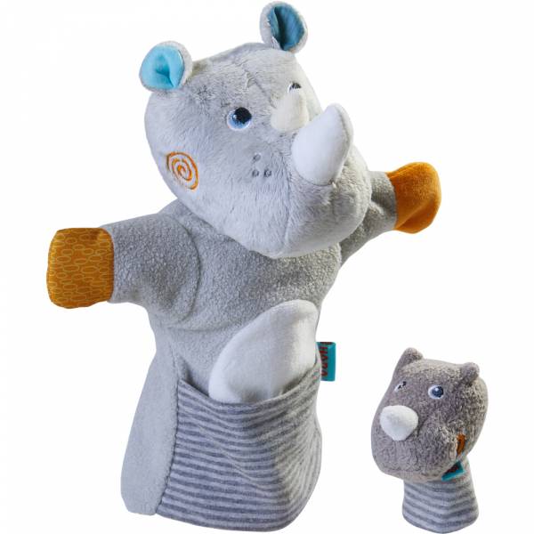 HABA Handpuppe Nashorn mit Baby
