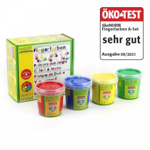 ÖKONORM Fingerfarben nawaro, 4er Set