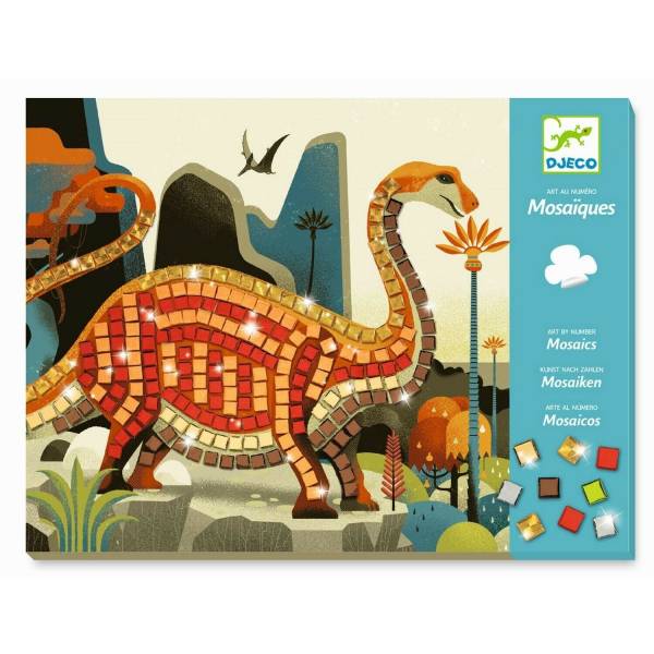 DJECO Mosaike: Metallische Dinosaurier