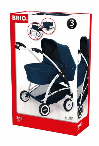 BRIO Puppenwagen SPIN (Farbe blau) mit Schwenkrädern