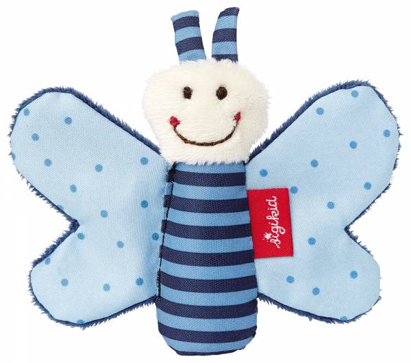 SIGIKID Knister-Schmetterling blau, Red Stars